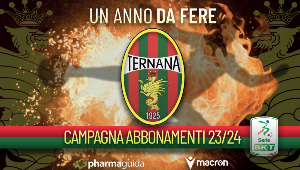 Ternana, lunedì il via alla campagna abbonamenti