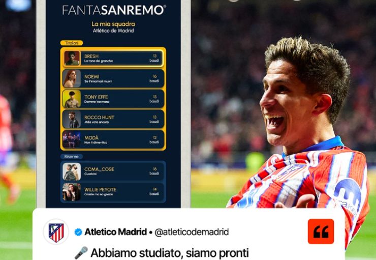 L'Atletico Madrid a Sanremo