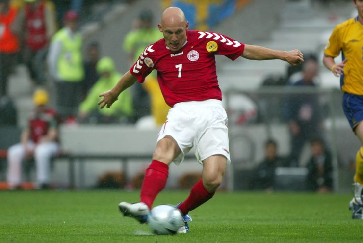 Gravesen in campo con la maglia della Danimarca - Foto Lapresse - Ternanatime.com