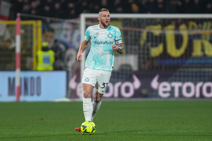 Milan Skriniar in campo con la maglia dell'Inter - Foto Lapresse - Ternanatime.com