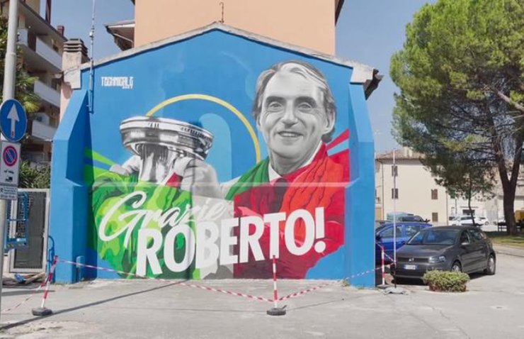 Il murales di Mancini