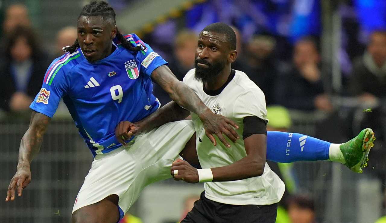 Un contrasto tra Rudiger e Moise Kean