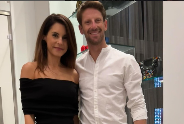 Romain Grosjean e la moglie Marion